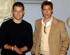 Matt Damon és Brad Pitt Rómában