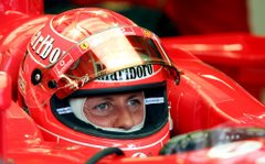 Michael Schumacher a monzai tesztelés közben