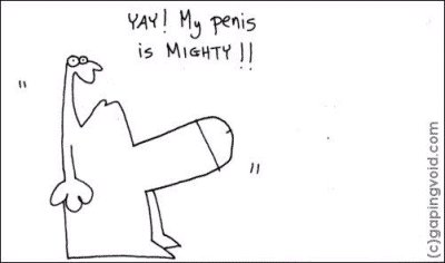 Hugh MacLeod: My penis is mighty