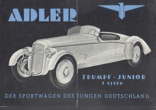 Adler Trumpf-Junior kabrió reklámja