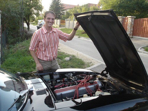 Fekete Datsun 280Z és tulajdonosa, Antal Krisztián