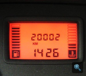 A Dacia kilométerszámlálója 20002-n