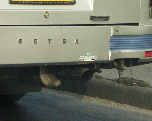 Remus sportkipufogó Setra buszon