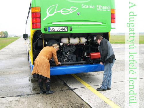 Scania Omnilink E95 busz motorja. Fotó: Égő Ákos