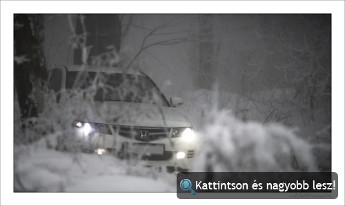 Honda Accord a hóban. Fotó: miki3d