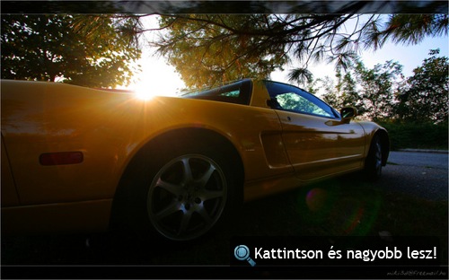 Sárga Honda NSX oldalról. Fotó: miki3d