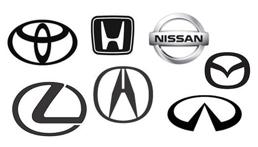 Japán autó emblémák