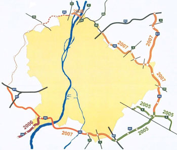 budapest körgyűrű térkép Totalcar   Magazin   Az M0 s 1986 tól 2007 ig budapest körgyűrű térkép