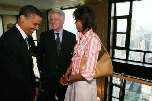 Bill Clinton, Barack és Michelle Obama