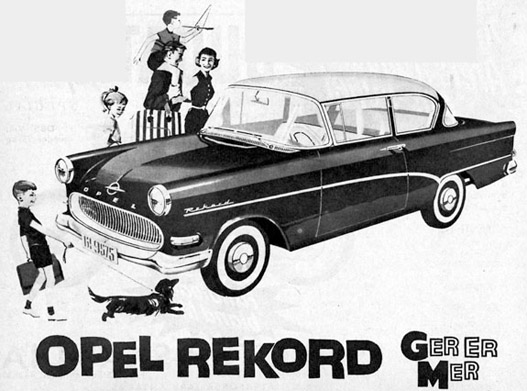 Ez már az utód Opel Rekord 1958-tól